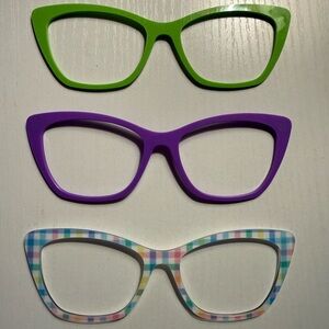 Pair Eyewear Wanda Toppers Lot Of 3 - Lime Green, Bright Purple, Easter Gingham